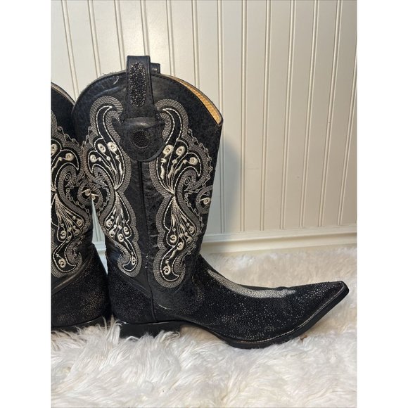 CORRECAMINOS Cowboy Boots  Exotic STINGRAY Leather Men's Size US  SIZE 8-8.5 - Picture 5 of 12